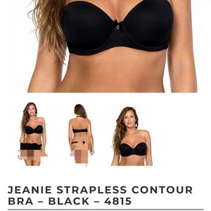 Black underwire bra convertible straps NWT 38G